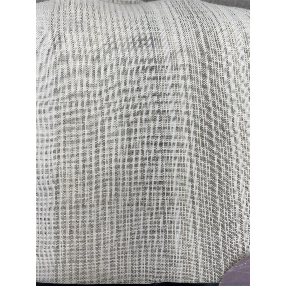 Brooks Brothers Duvet Set QUEEN Cream Beige Stripe 100% European Flax Linen - Picture 13 of 14